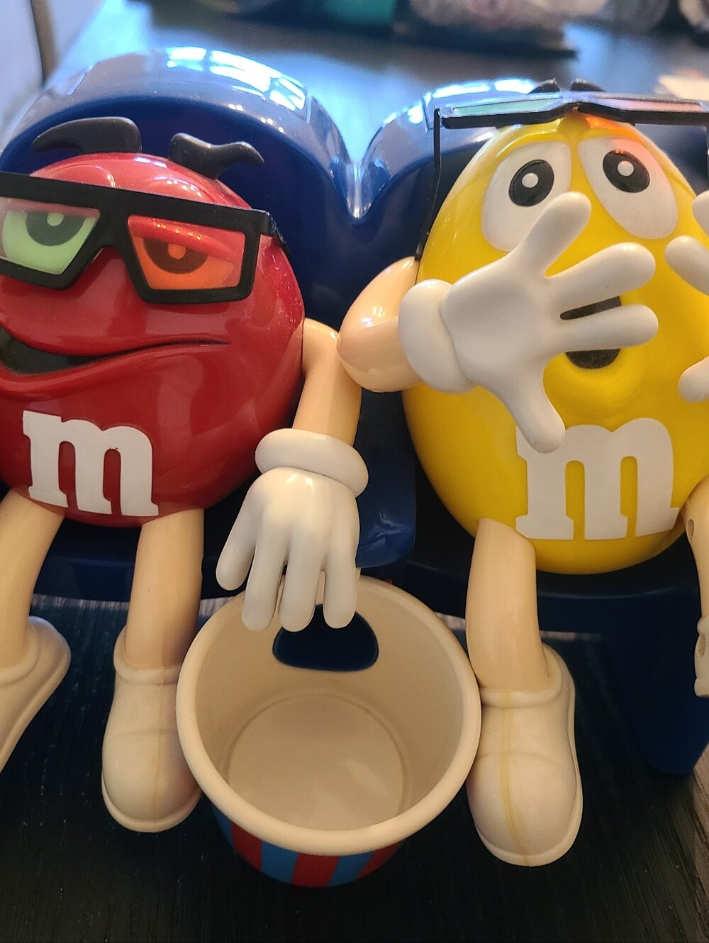 BlueNovelty M&M's Candy Dispenser - Red, Yellow & Blue